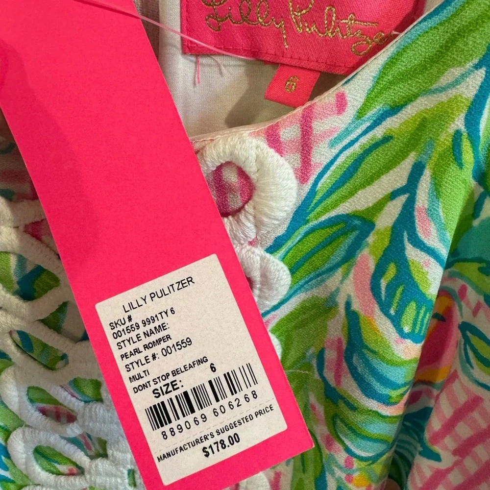 NWT Lilly Pulitzer size 6 Pearl romper - Picture 2 of 2